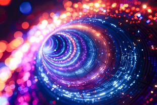 炫彩激光粒子时空隧道穿梭门
