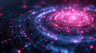炫彩激光粒子时空隧道穿梭门