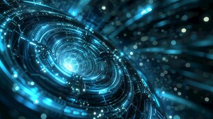 炫彩激光粒子时空隧道穿梭门