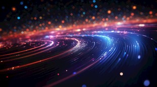 炫彩激光粒子时空隧道穿梭门