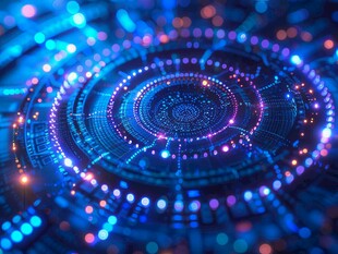 炫彩激光粒子时空隧道穿梭门