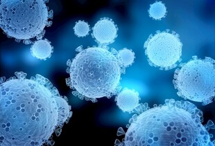 新冠德尔塔病毒变异基因高科技图