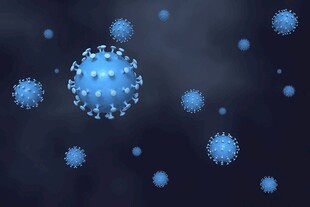 新冠德尔塔病毒变异基因高科技图