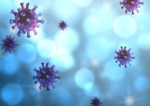 新冠德尔塔病毒变异基因高科技图