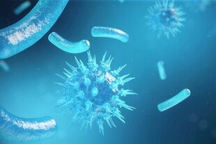 新冠德尔塔病毒变异基因高科技图