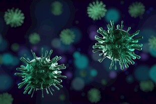 新冠德尔塔病毒变异基因高科技图