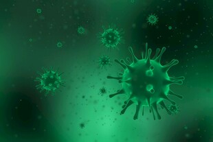 新冠德尔塔病毒变异基因高科技图