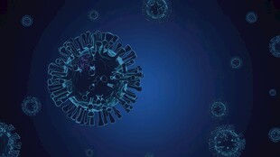 新冠德尔塔病毒变异基因高科技图