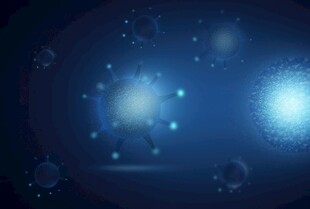 新冠德尔塔病毒变异基因高科技图