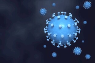 新冠德尔塔病毒变异基因高科技图