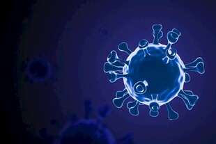 新冠德尔塔病毒变异基因高科技图