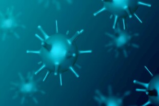 新冠德尔塔病毒变异基因高科技图