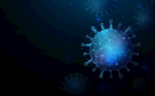 新冠德尔塔病毒变异基因高科技图