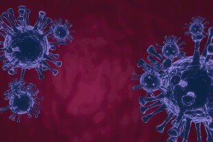 新冠德尔塔病毒变异基因高科技图