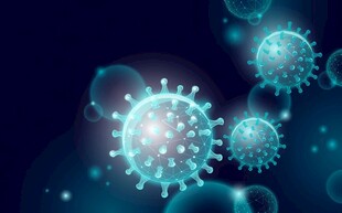 新冠德尔塔病毒变异基因高科技图