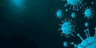 新冠德尔塔病毒变异基因高科技图