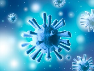 新冠德尔塔病毒变异基因高科技图