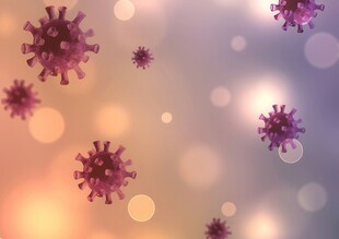 新冠德尔塔病毒变异基因高科技图