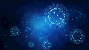 新冠德尔塔病毒变异基因高科技图