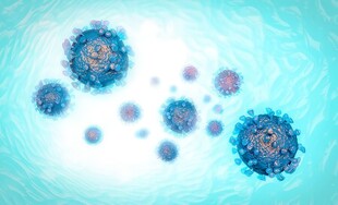 新冠德尔塔病毒变异基因高科技图