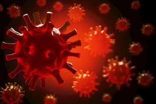 新冠德尔塔病毒变异基因高科技图