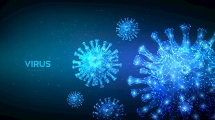 新冠德尔塔病毒变异基因高科技图
