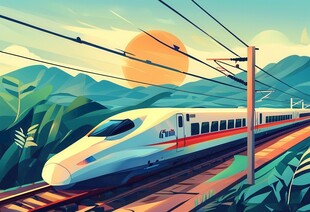 高铁动车列车铁路火车地铁轻轨