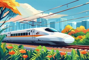 高铁动车列车铁路地铁轻轨列车