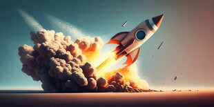 C4D航空火箭发射3d效果图