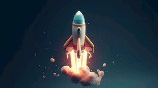 C4D航空火箭发射3d效果图