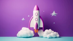 C4D航空火箭发射3d效果图