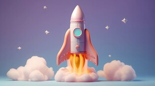 C4D航空火箭发射3d效果图