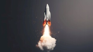 C4D航空火箭发射3d效果图