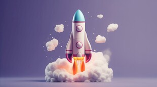 C4D航空火箭发射3d效果图