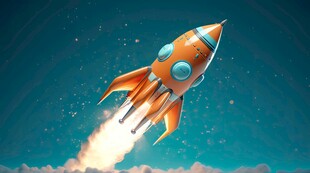 C4D航空火箭发射3d效果图