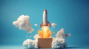 C4D航空火箭发射3d效果图