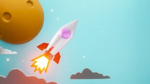 C4D航空火箭发射3d效果图