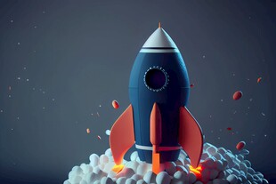 C4D航空火箭发射3d效果图