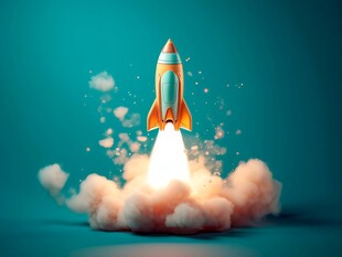 C4D航空火箭发射3d效果图