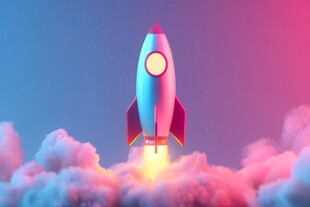 C4D航空火箭发射3d效果图