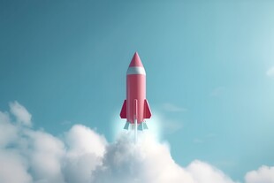 C4D航空火箭发射3d效果图