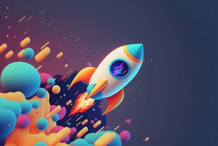 C4D航空火箭发射3d效果图