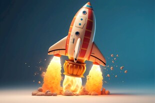 C4D航空火箭发射3d效果图