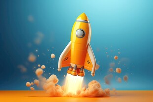 C4D航空火箭发射3d效果图