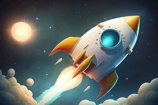 C4D航空火箭发射3d效果图