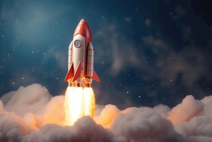 C4D航空火箭发射3d效果图