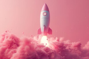 C4D航空火箭发射3d效果图