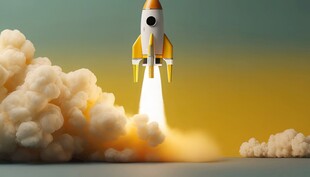 C4D航空火箭发射3d效果图