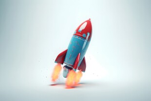 C4D航空火箭发射3d效果图