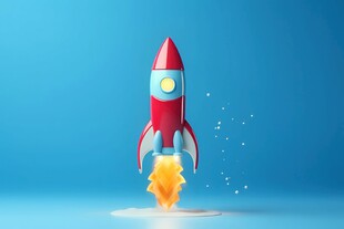 C4D航空火箭发射3d效果图